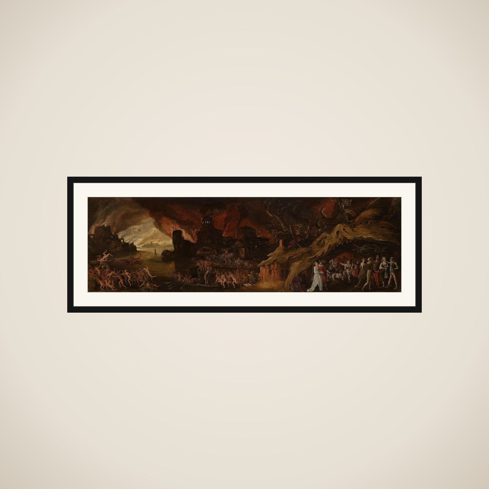 The Last Judgment and the Seven Deadly Sins framed