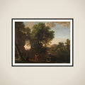 Landscape with the baptism of the eunuch framed