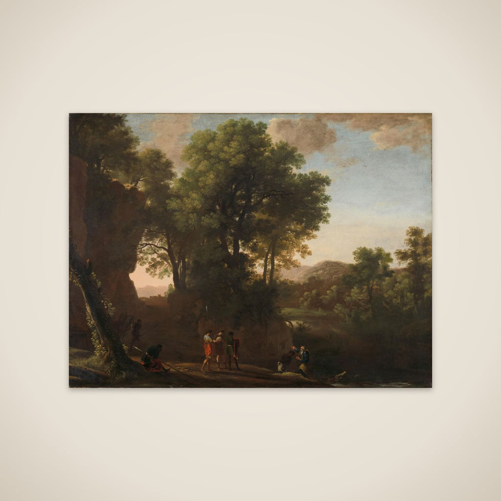 Landscape with the baptism of the eunuch unframed print