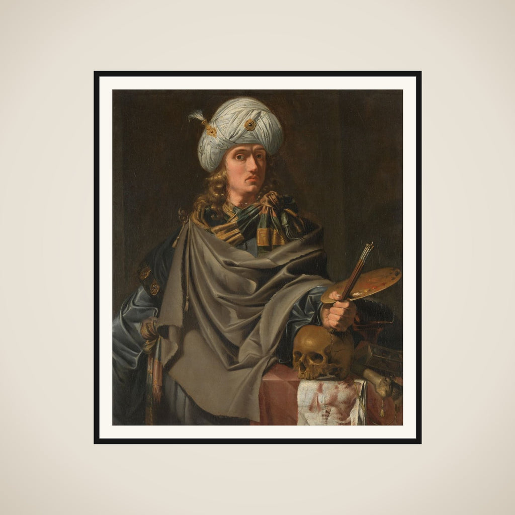 Self Portrait (?) in Oriental Dress framed