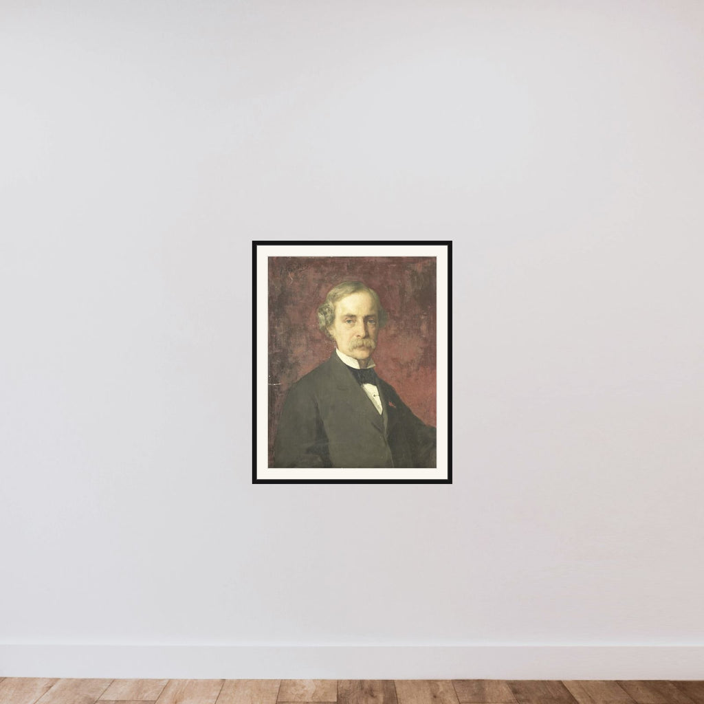 Johann Wilhelm Kaiser (1813-1900). Graficus, directeur van de Graveerschool en van het Rijksmuseum framed — shown to scale