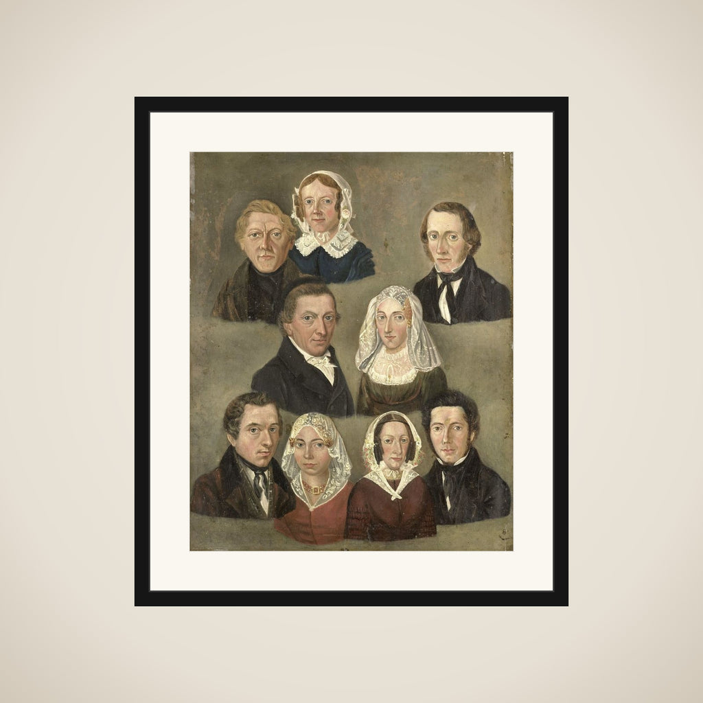 Portrait of the Artist's Parents, Douwe Martens Teenstra and Barber Hindriks Siccama with Members of the Family framed