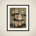 Portrait of the Artist's Parents, Douwe Martens Teenstra and Barber Hindriks Siccama with Members of the Family framed