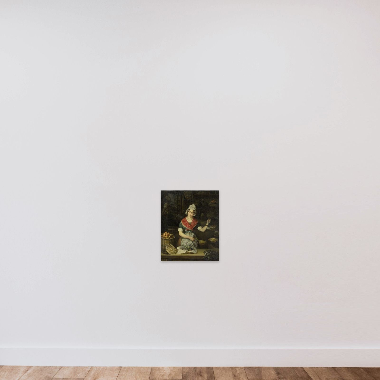 Fruit Seller unframed — shown to scale