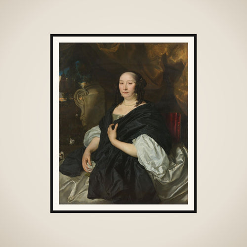 Catharina van der Voort (1622-74). Second wife of Pieter de la Court framed