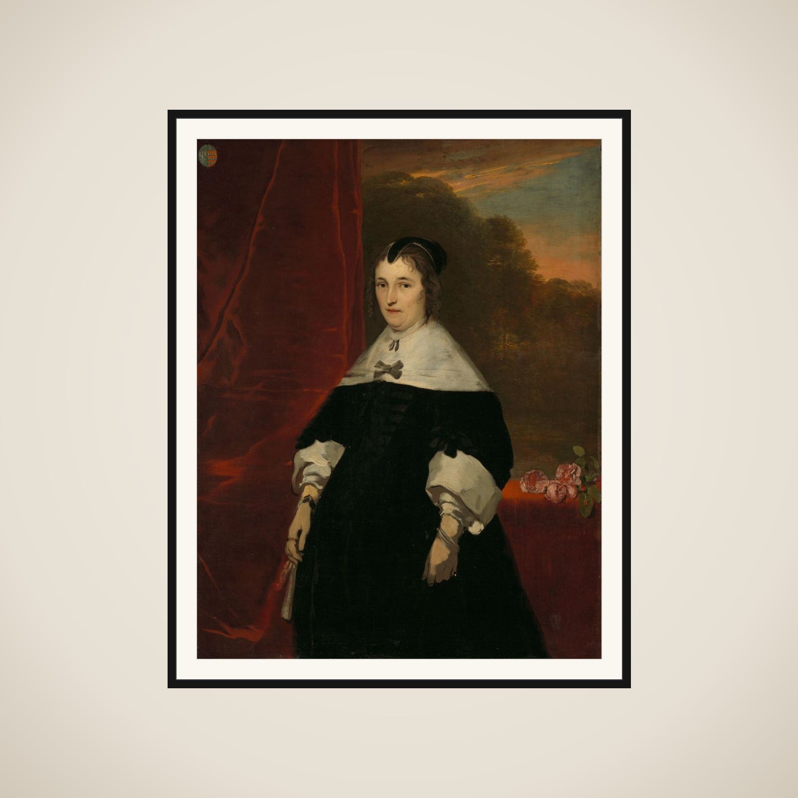 Portrait of Machtelt Bas (?-1681) framed