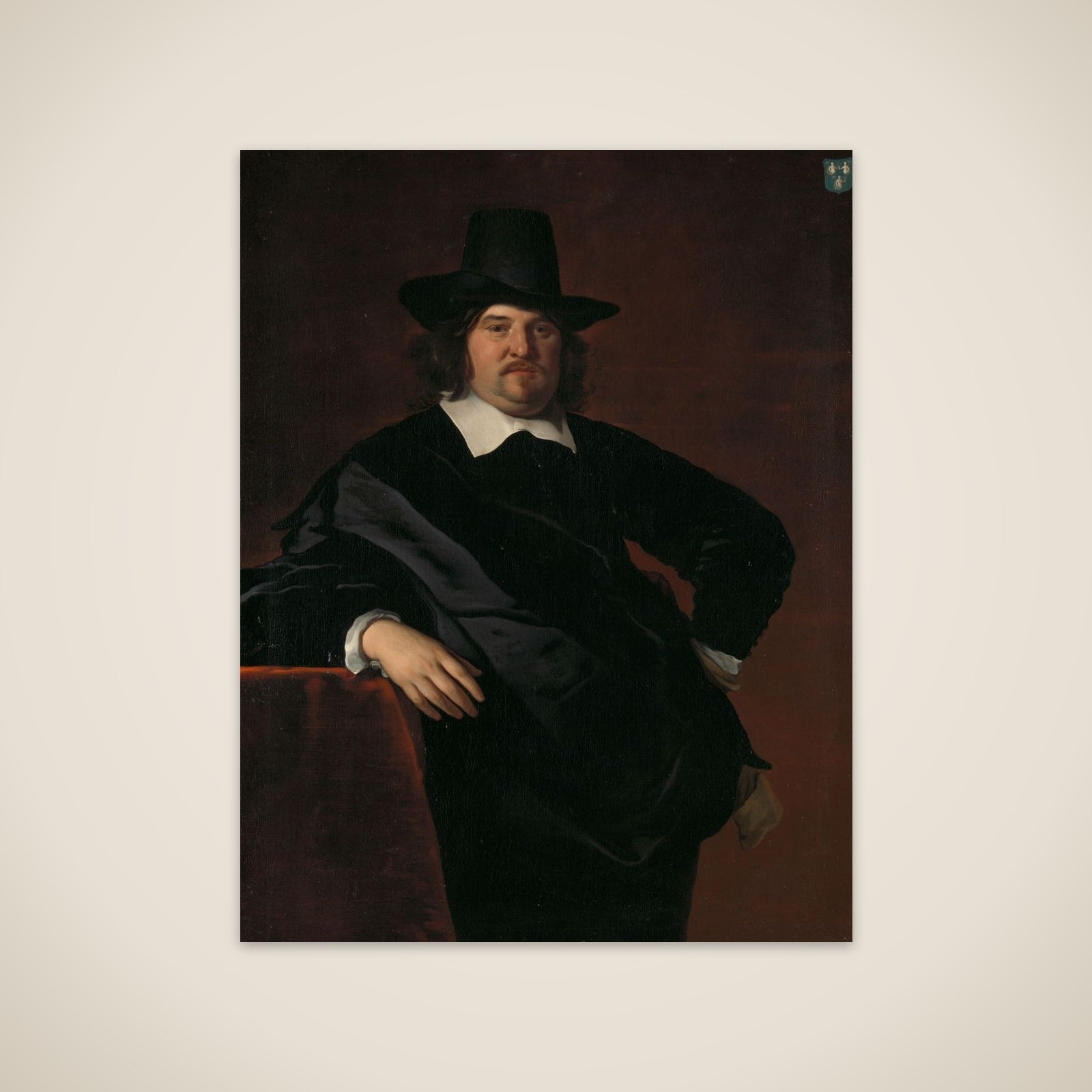 Portrait of Abraham de Visscher (1605-67). Amsterdam merchant and director of the Dutch West India Company unframed print