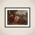 Vertumnus and Pomona framed