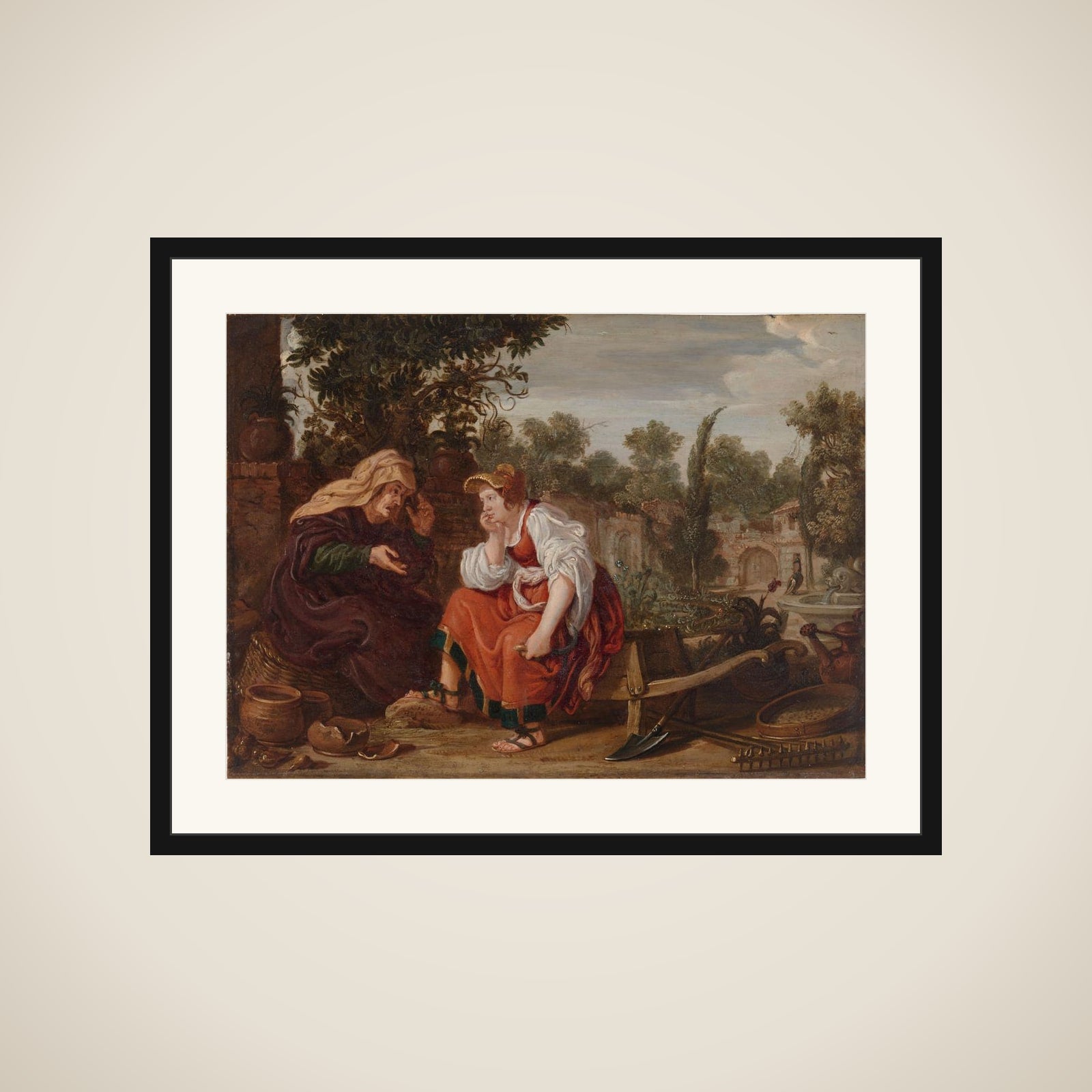 Vertumnus and Pomona framed