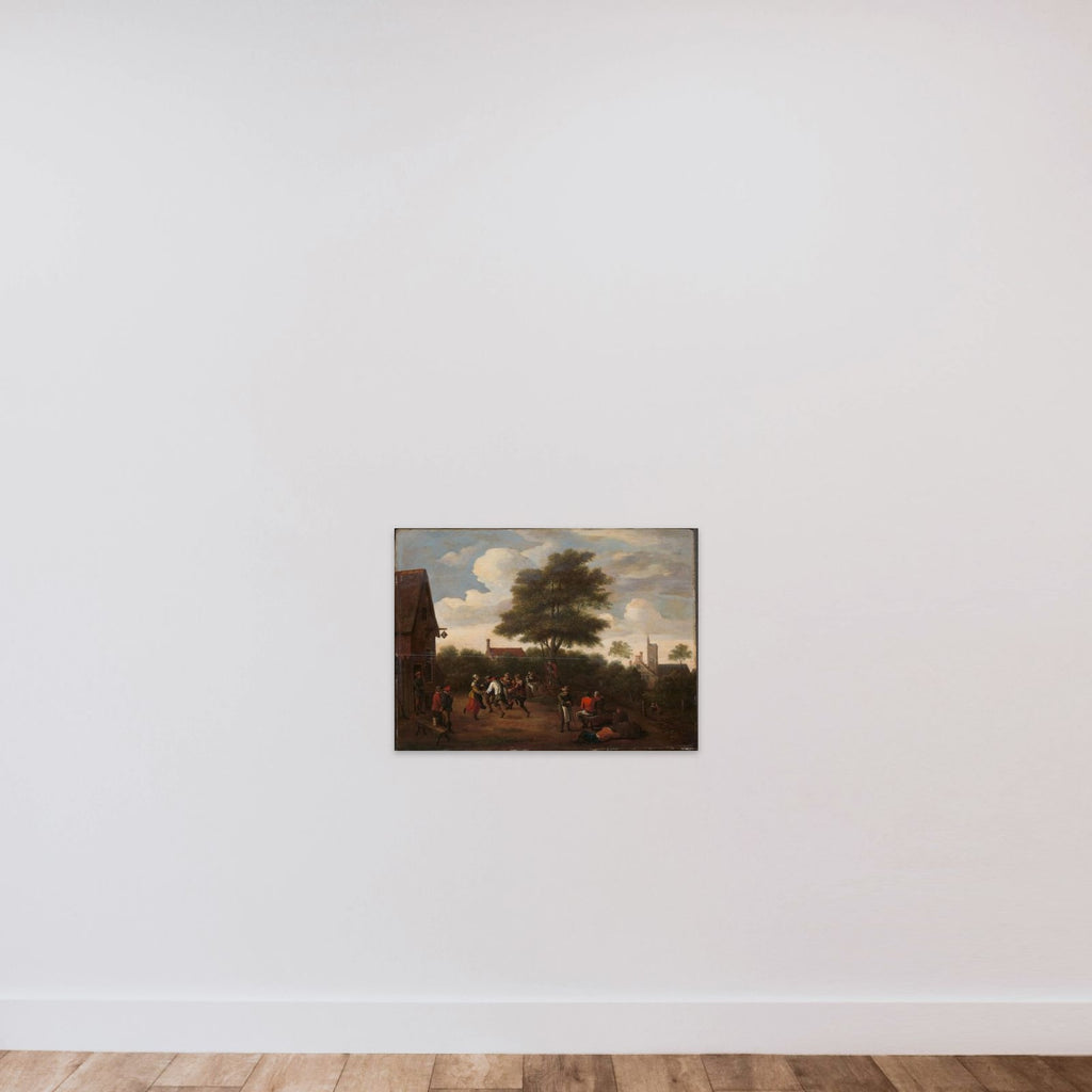 Peasants Dancing Outside the Crescent Tavern unframed — shown to scale