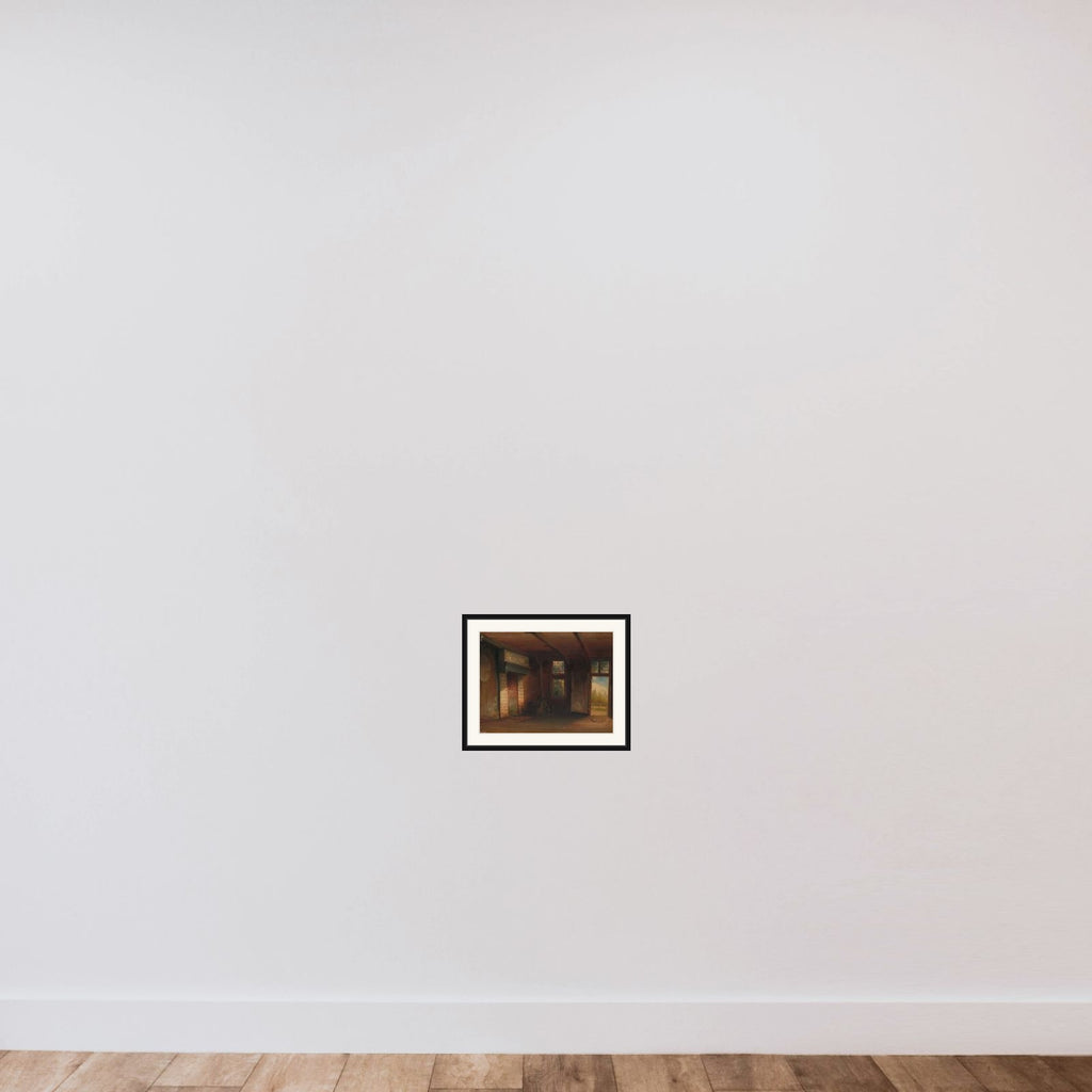 Interieur van het Tsaar Peterhuisje te Zaandam framed — shown to scale