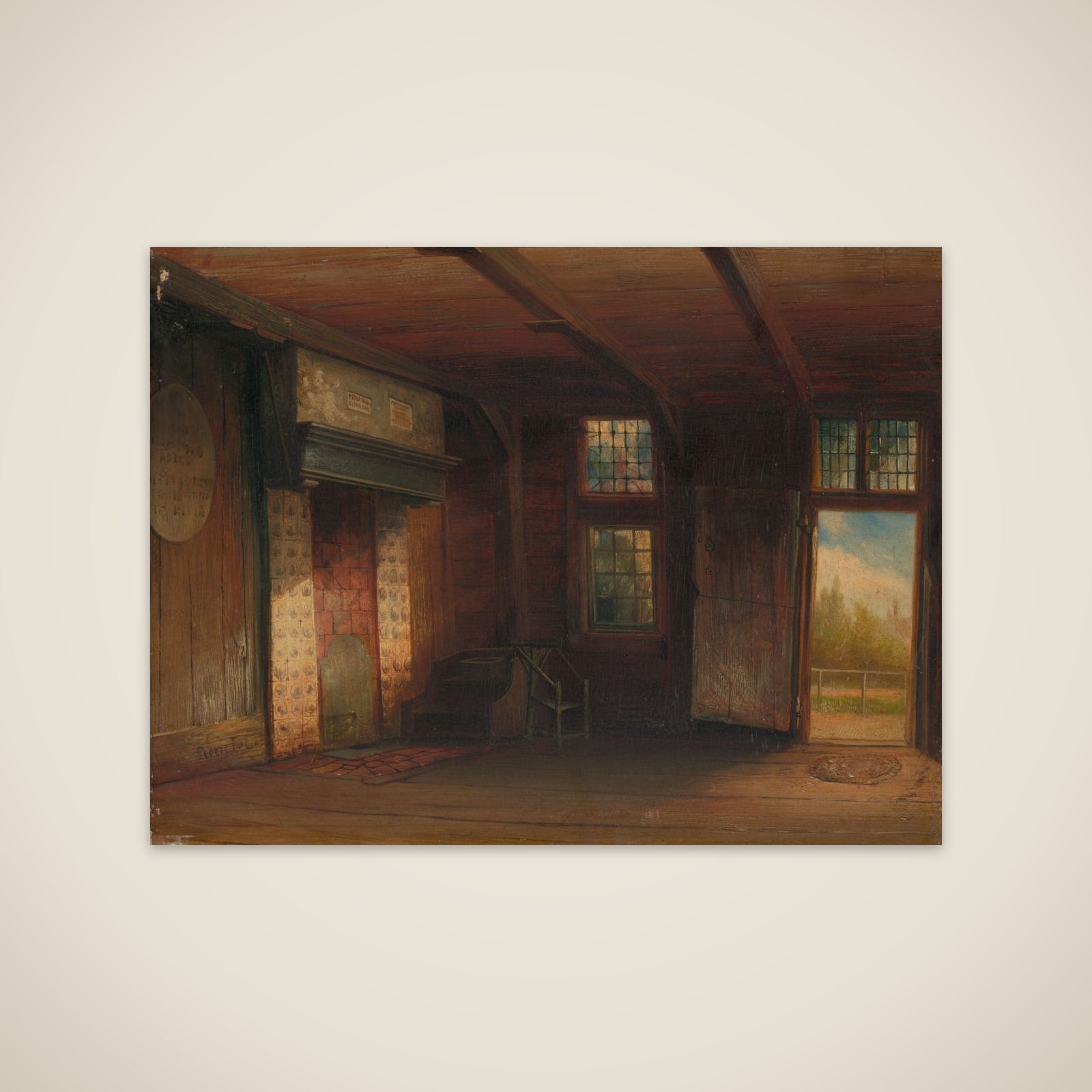 Interieur van het Tsaar Peterhuisje te Zaandam unframed print