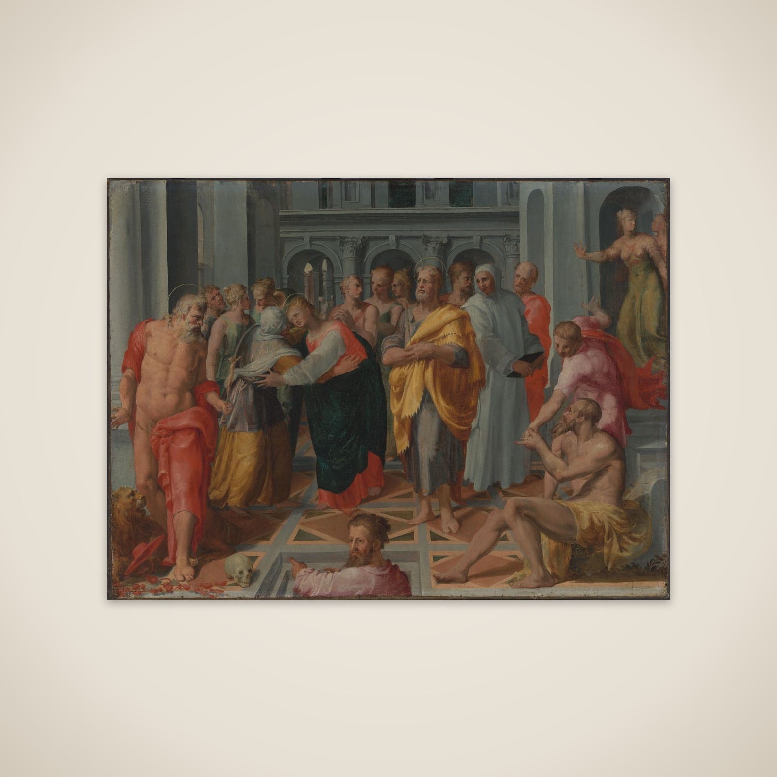 Visitation (Meeting of Mary and Elizabeth in the Presence of Saints Joseph and Jerome) unframed print