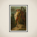 Young Man with Bow and large Quiver and his Companion with a Shield, formerly entitled Telemachus and Mentor framed