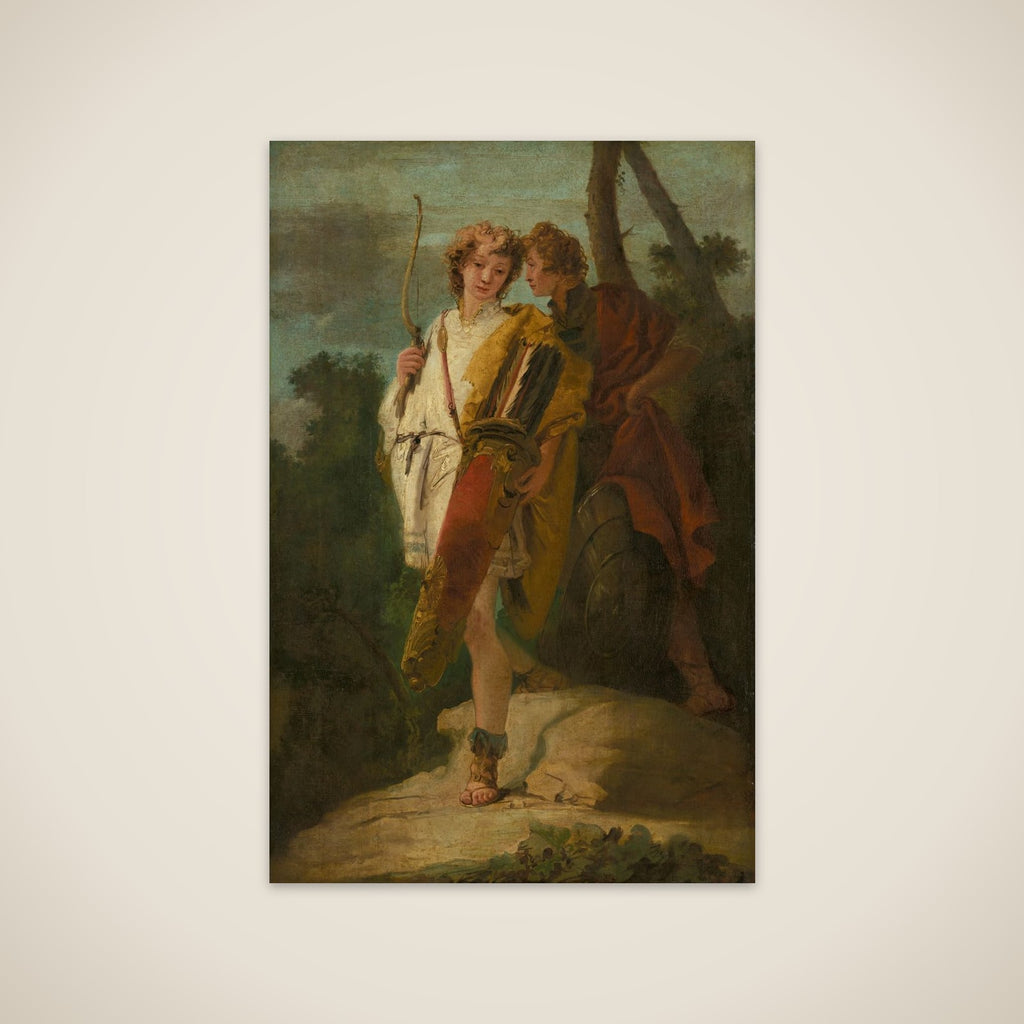 Young Man with Bow and large Quiver and his Companion with a Shield, formerly entitled Telemachus and Mentor unframed print