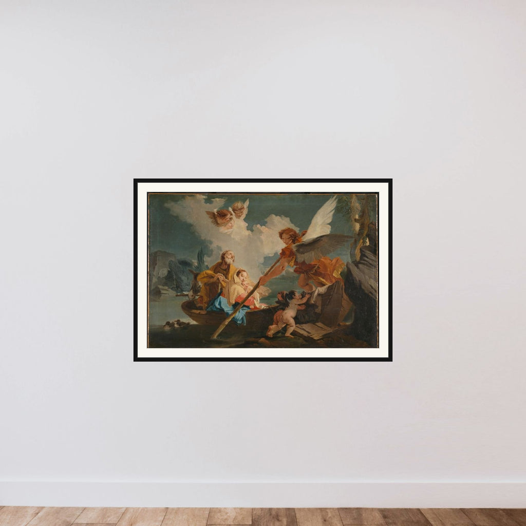 Flight into Egypt framed — shown to scale