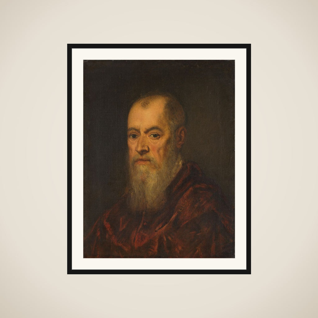 Portrait of a Man with a Red Cloak framed