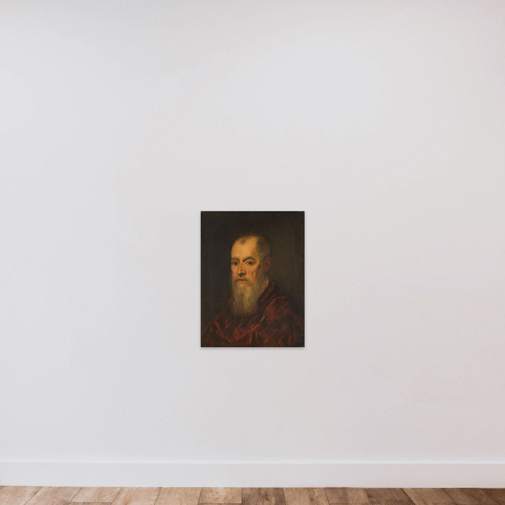 Portrait of a Man with a Red Cloak unframed — shown to scale