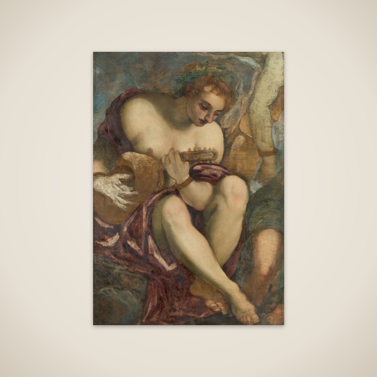 Muse with Lute unframed print