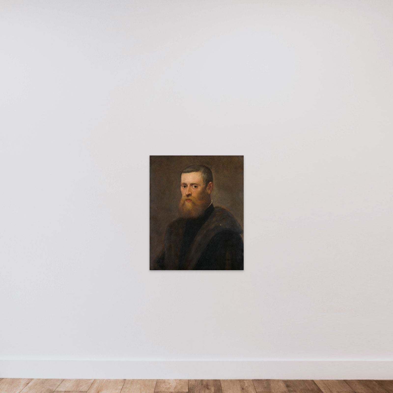 Portrait of a Man unframed — shown to scale