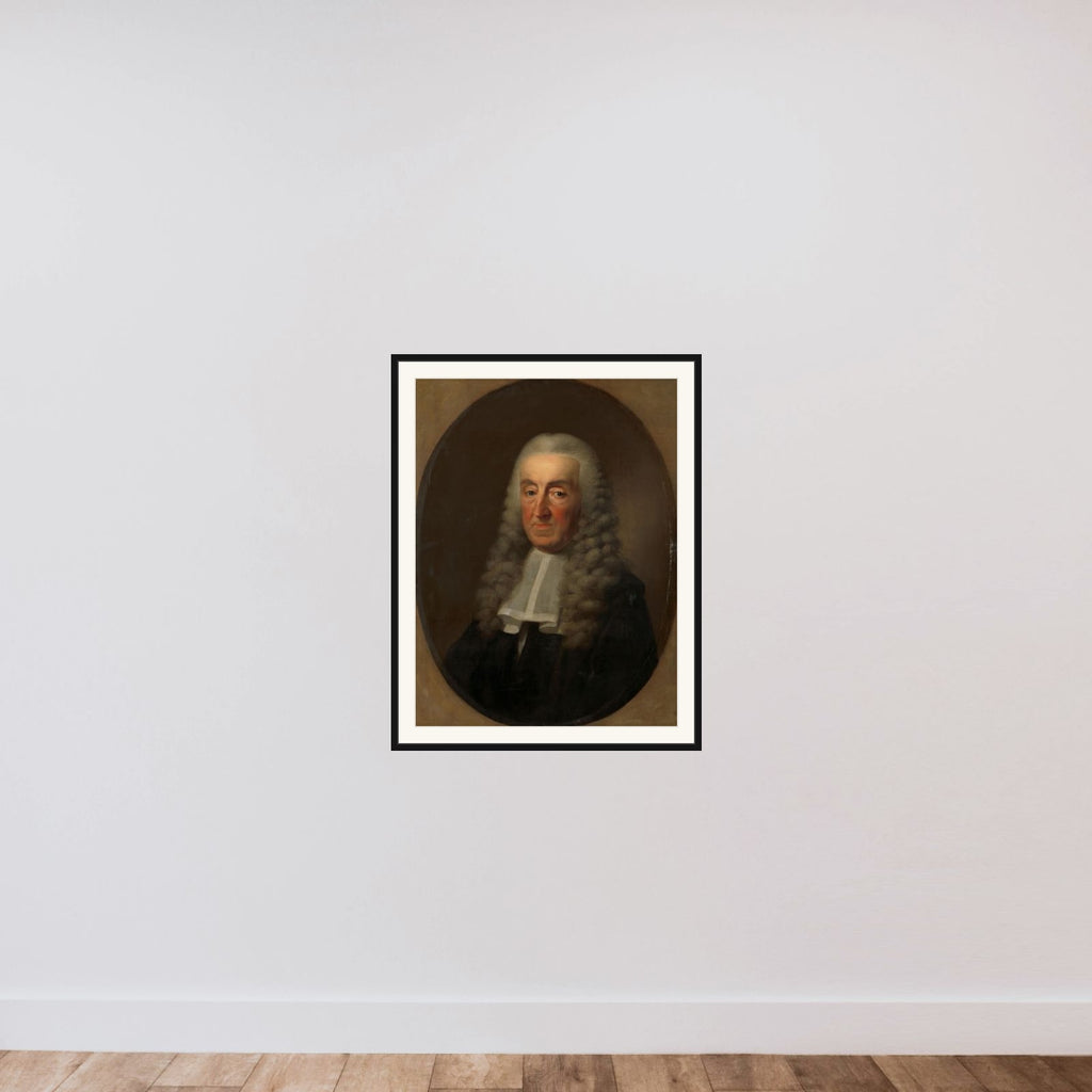 Portrait of Jan van de Poll, Burgomaster of Amsterdam framed — shown to scale