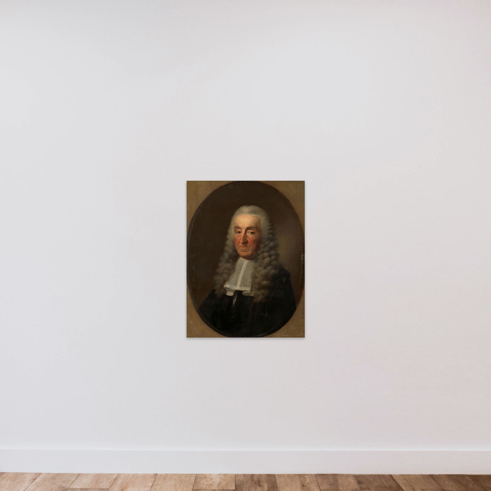 Portrait of Jan van de Poll, Burgomaster of Amsterdam unframed — shown to scale