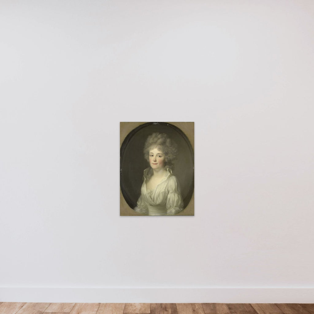 Portrait of Johanna Ferdinanda van Collen, Wife of Salomon Rendorp unframed — shown to scale
