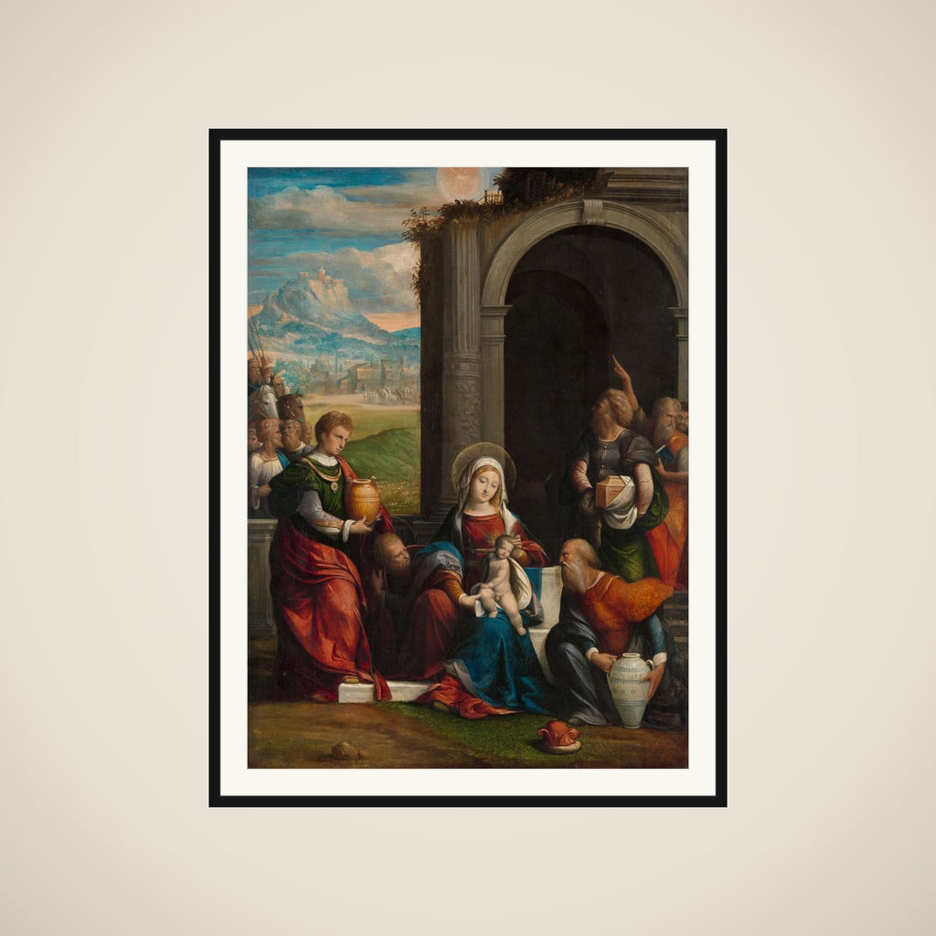 The Adoration of the Magi framed