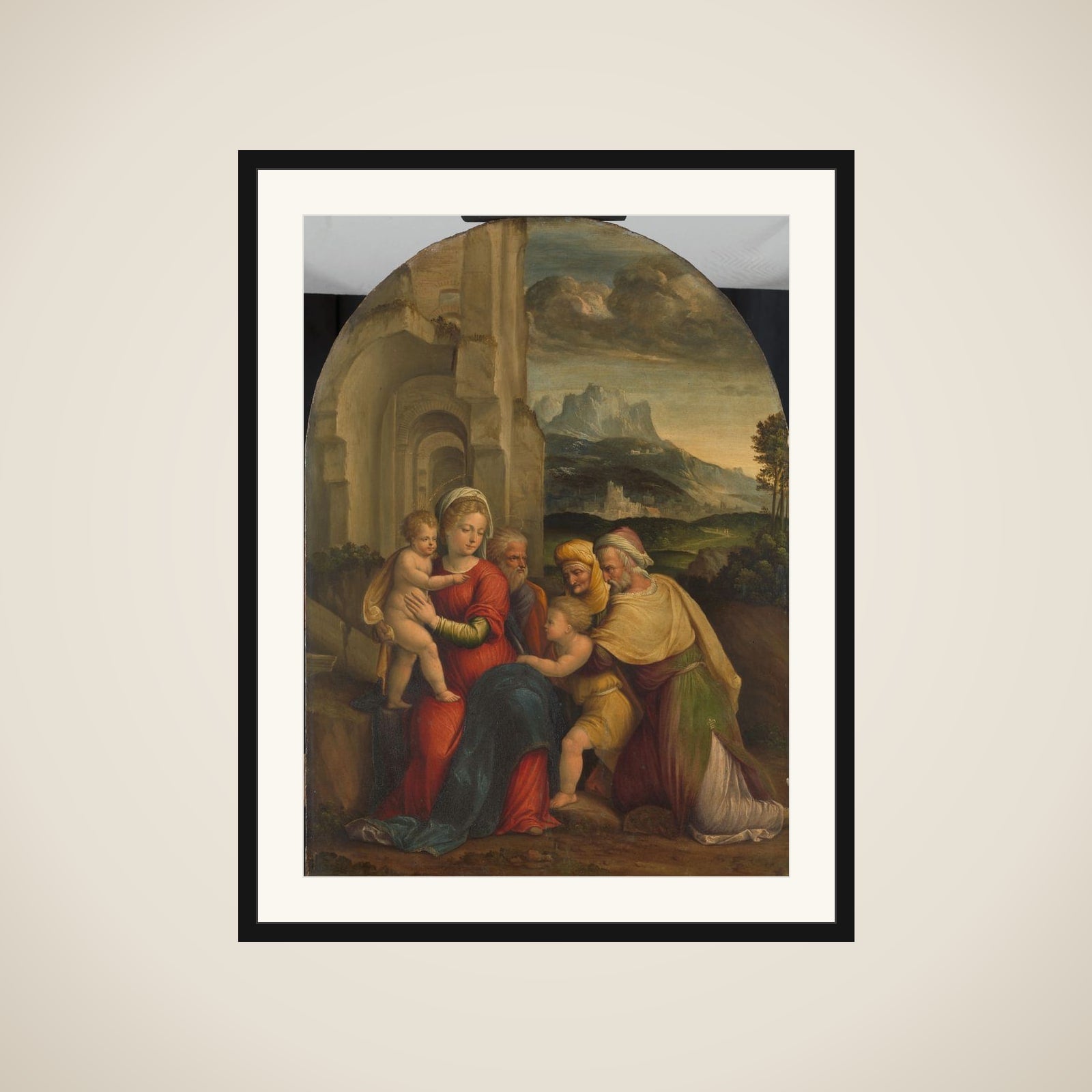 The Holy Family framed
