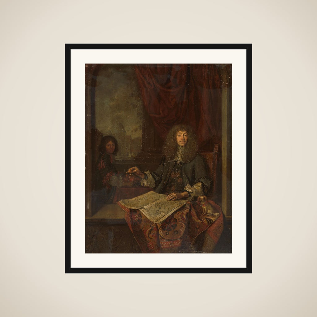 Portrait of Carel Quina (1622-89), Knight of the Holy Sepulchre and Amsterdam-born explorer of Asia framed