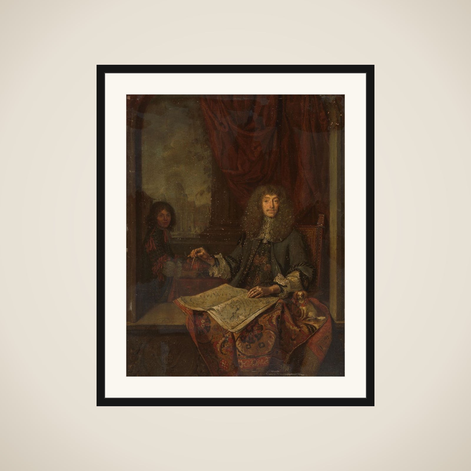 Portrait of Carel Quina (1622-89), Knight of the Holy Sepulchre and Amsterdam-born explorer of Asia framed