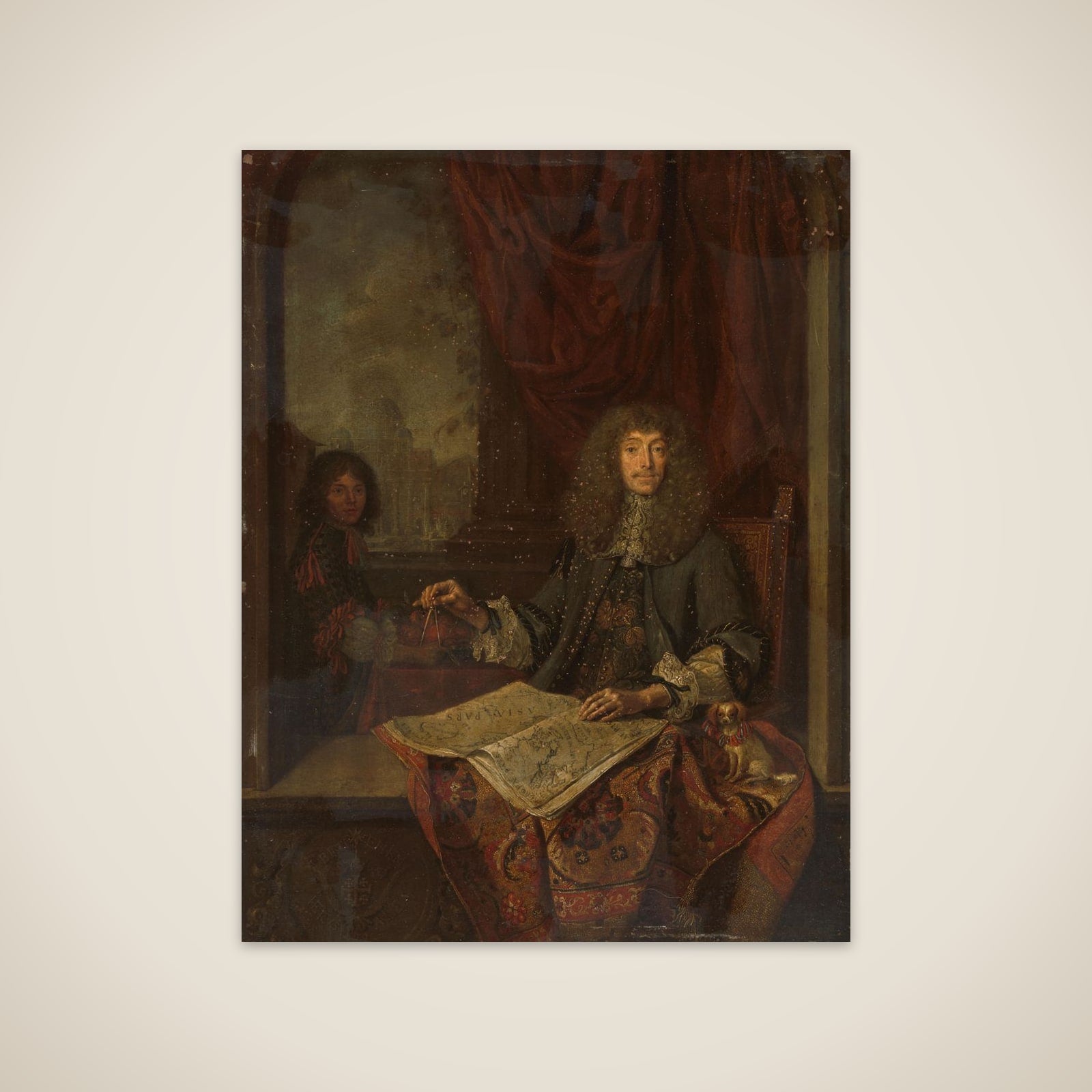 Portrait of Carel Quina (1622-89), Knight of the Holy Sepulchre and Amsterdam-born explorer of Asia unframed print