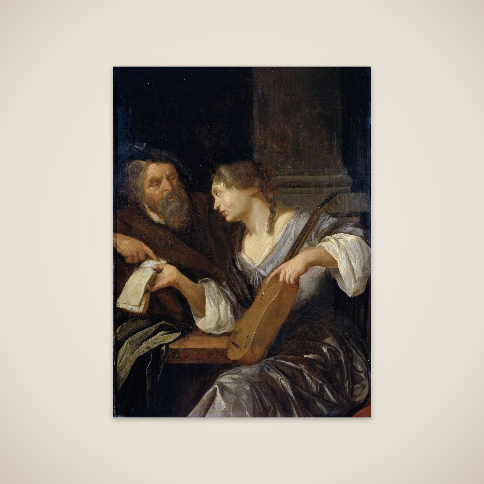The music lesson unframed print