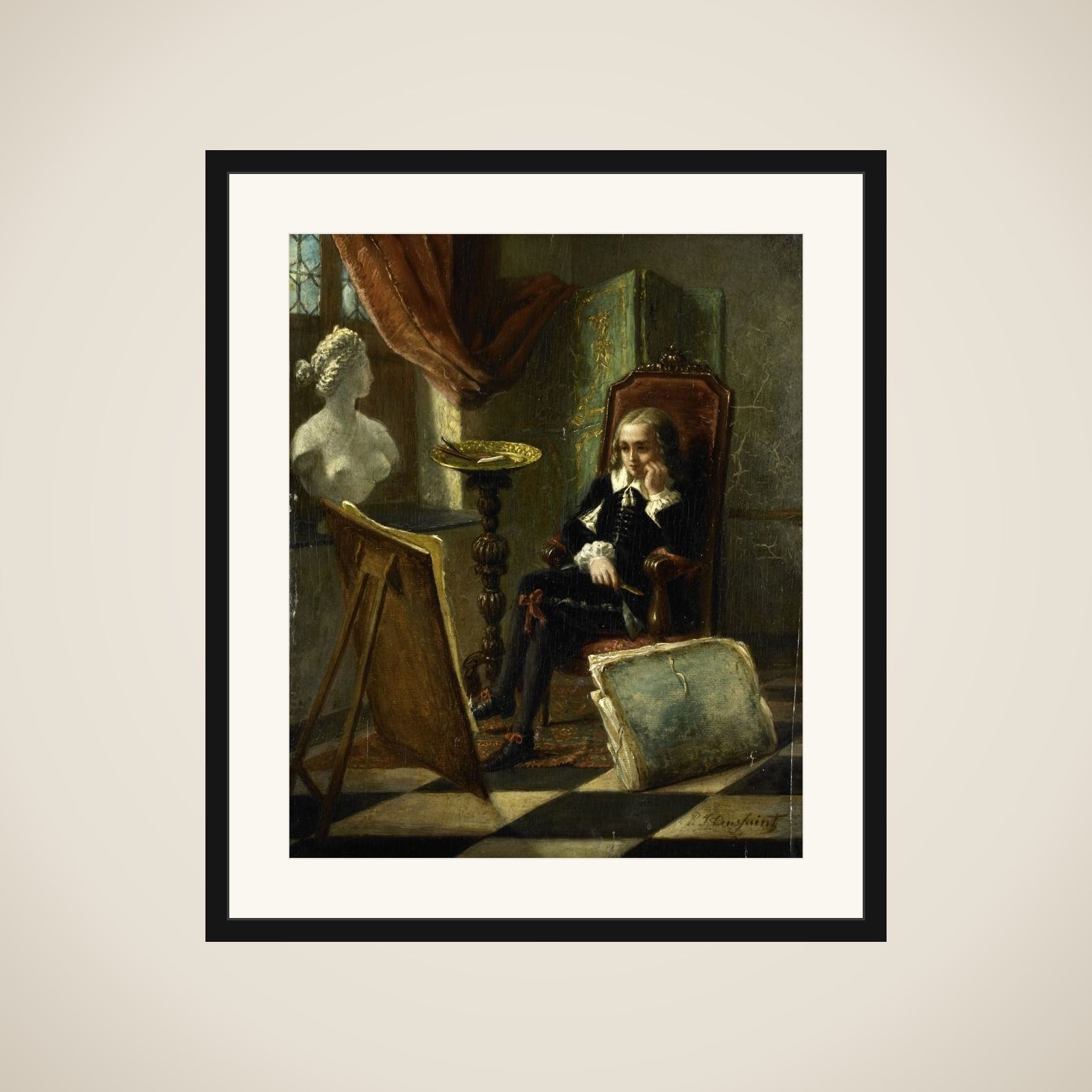 De jonge schilder framed