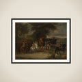 Inspection of a Cavalry Regiment, perhaps by William of Hesse-Homburg framed