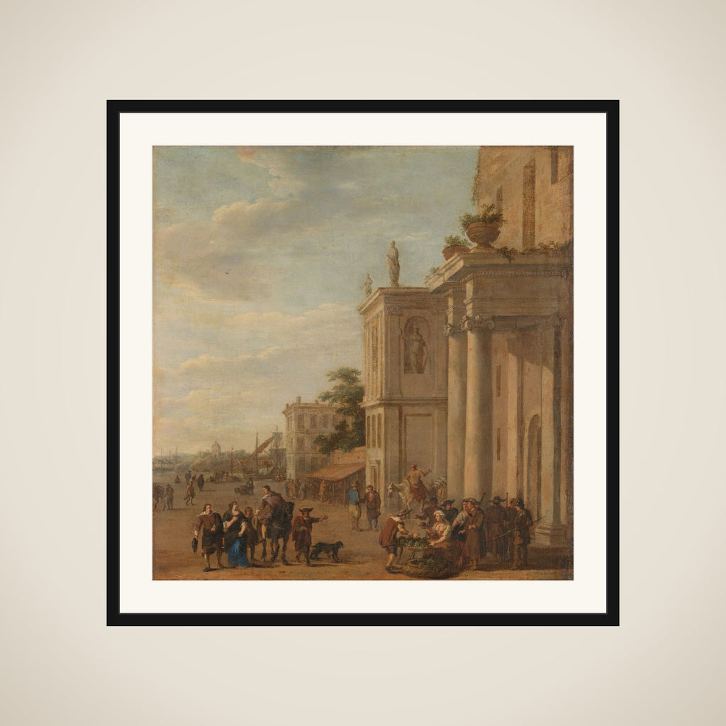 Italian marketplace framed