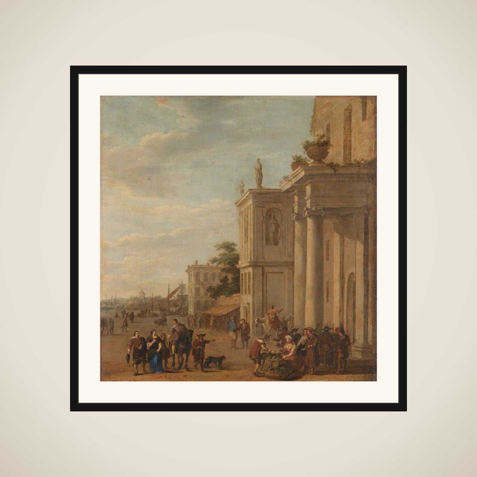 Italian marketplace framed