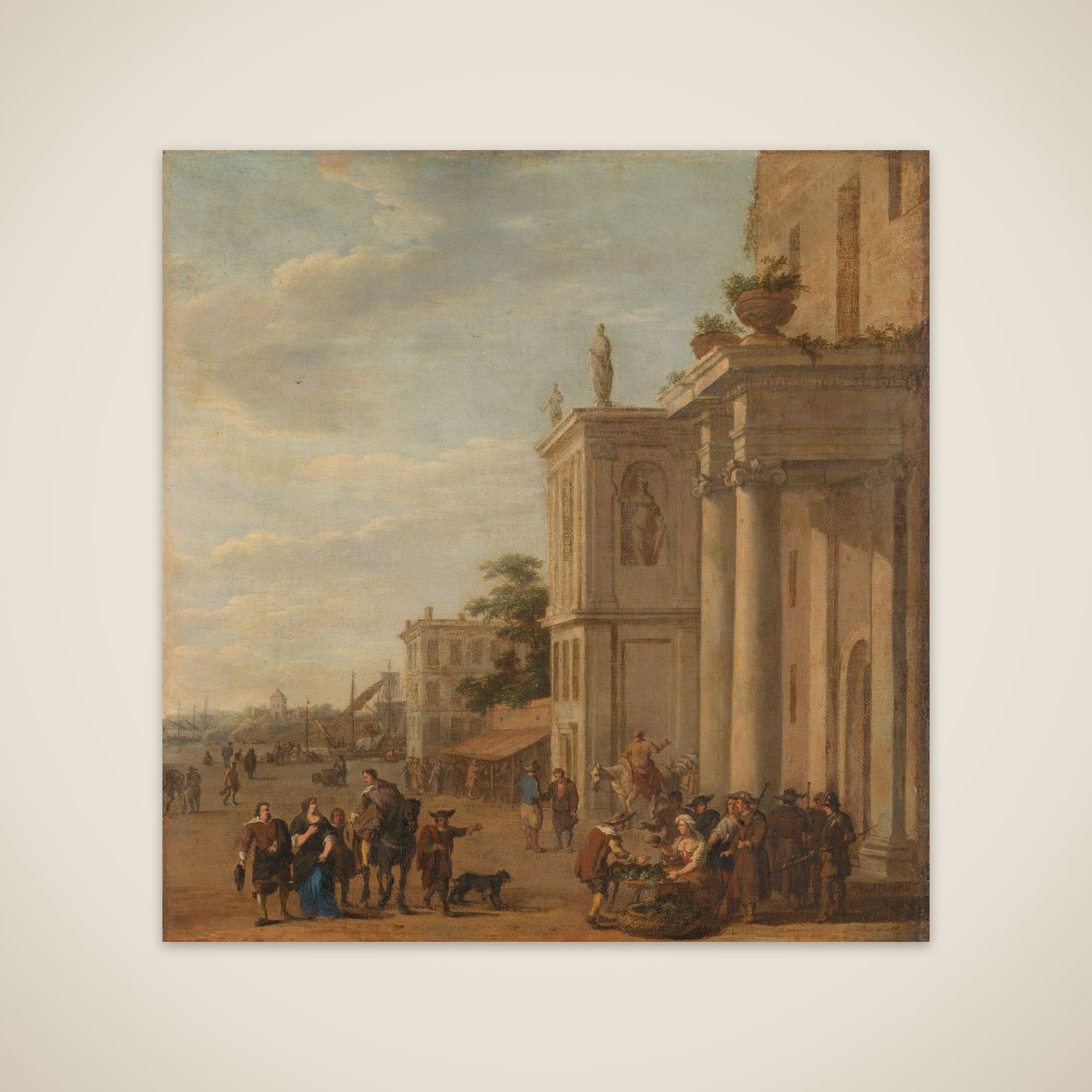 Italian marketplace unframed print