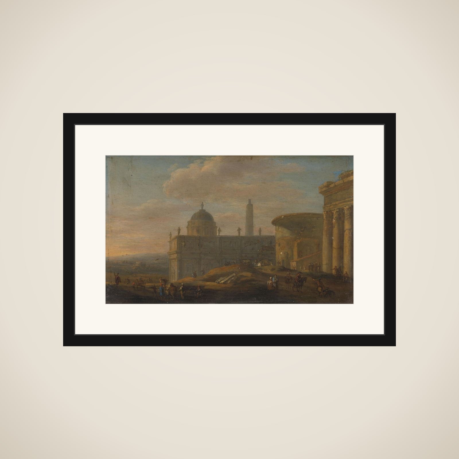 Italian city view framed