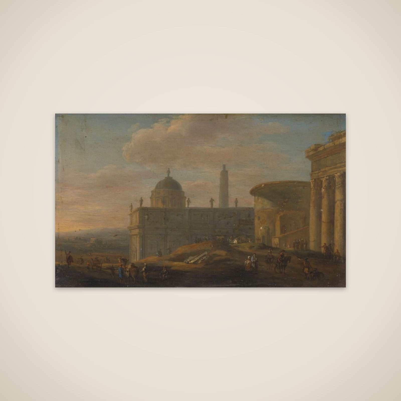 Italian city view unframed print