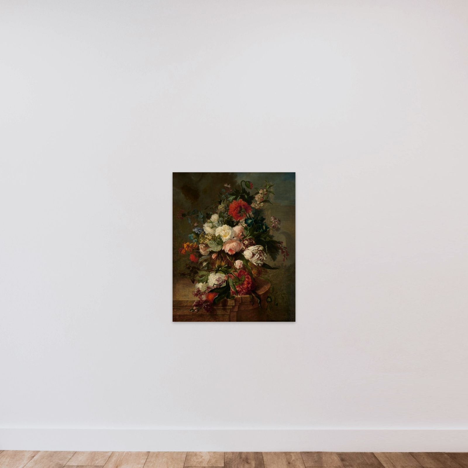 Still Life with Flowers unframed — shown to scale