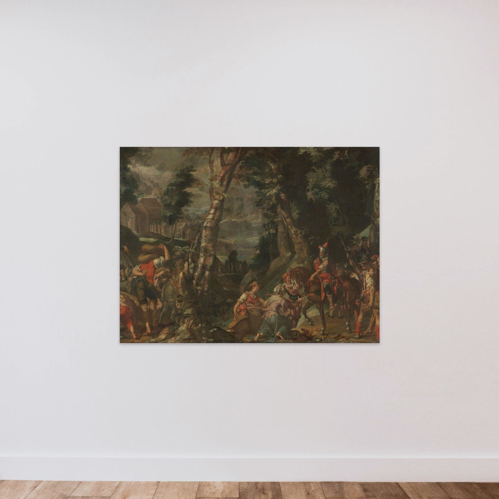 Meeting between David and Abigail unframed — shown to scale