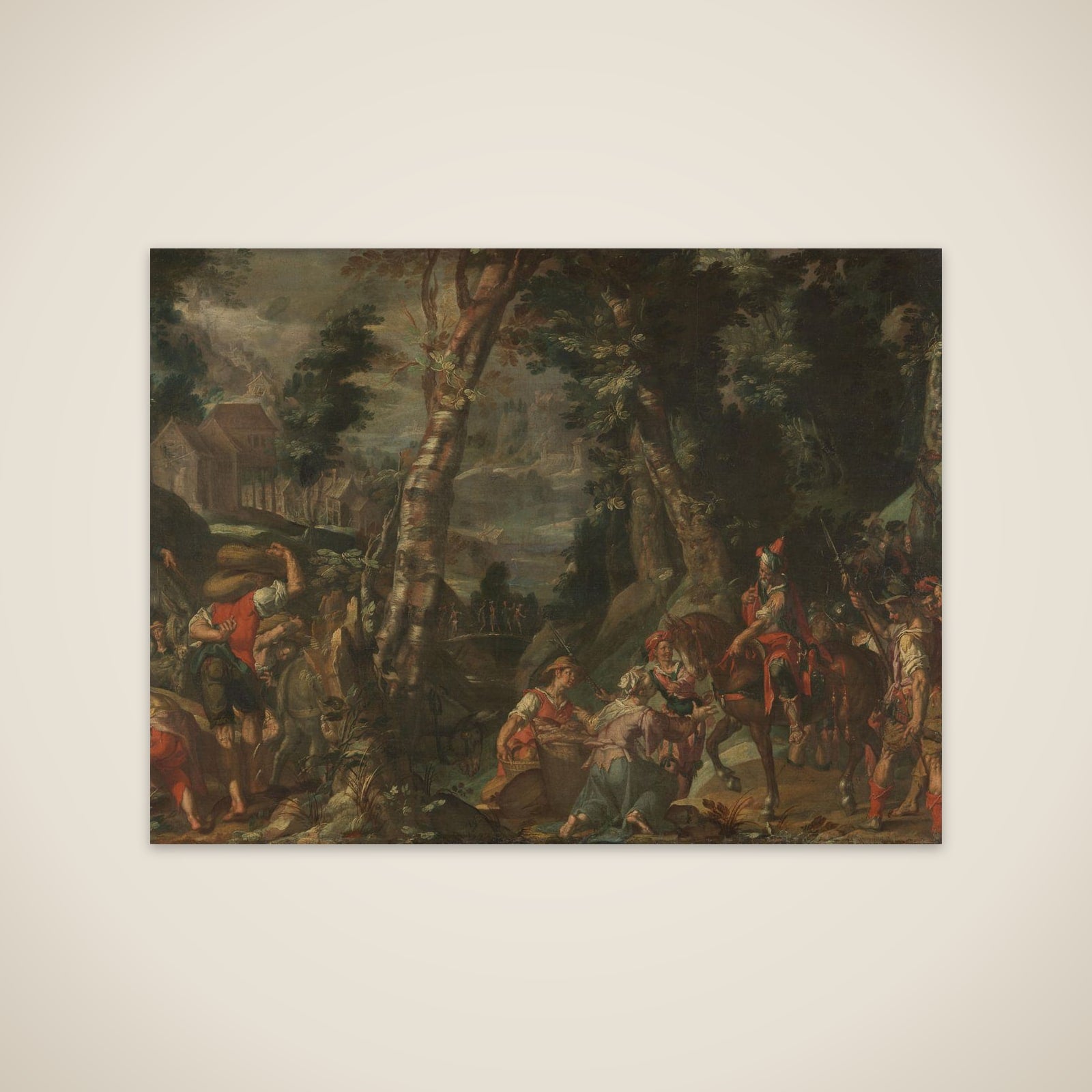 Meeting between David and Abigail unframed print