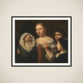 Portrait of a Young Woman with Three Children framed