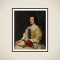 Portrait of Maria van Oosterwijck (1630-1693) framed