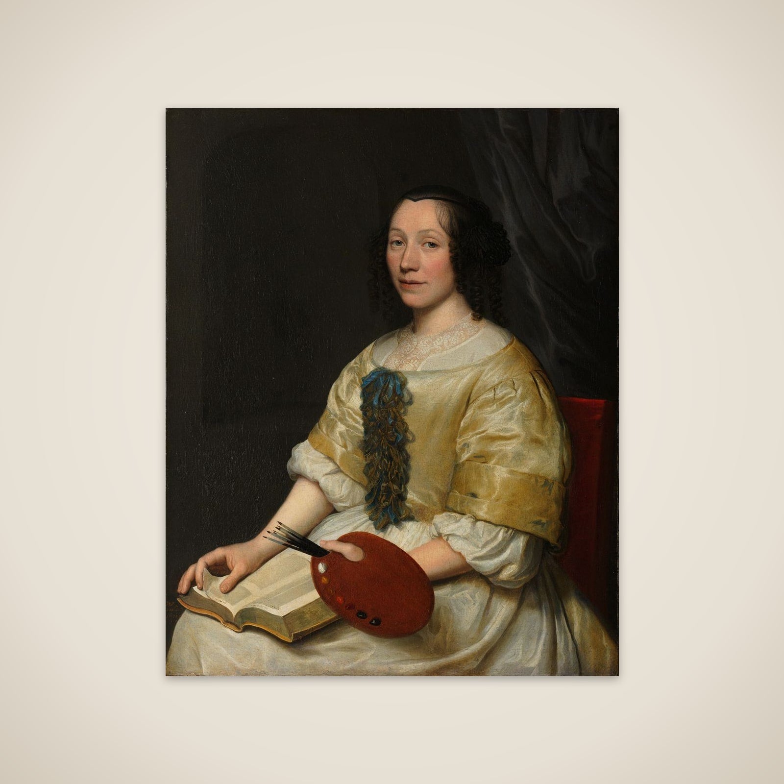 Portrait of Maria van Oosterwijck (1630-1693) unframed print