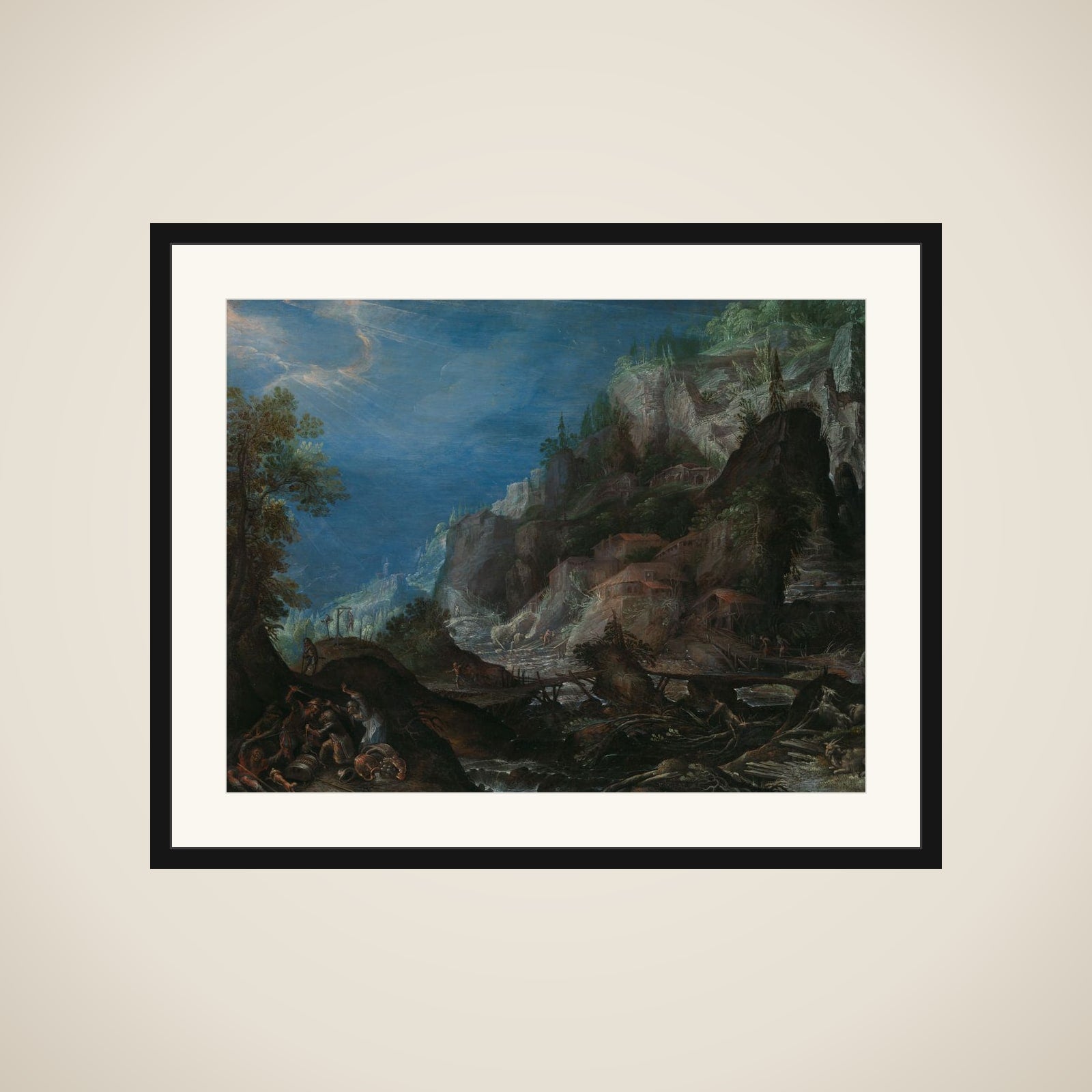 Mountainous Landscape framed