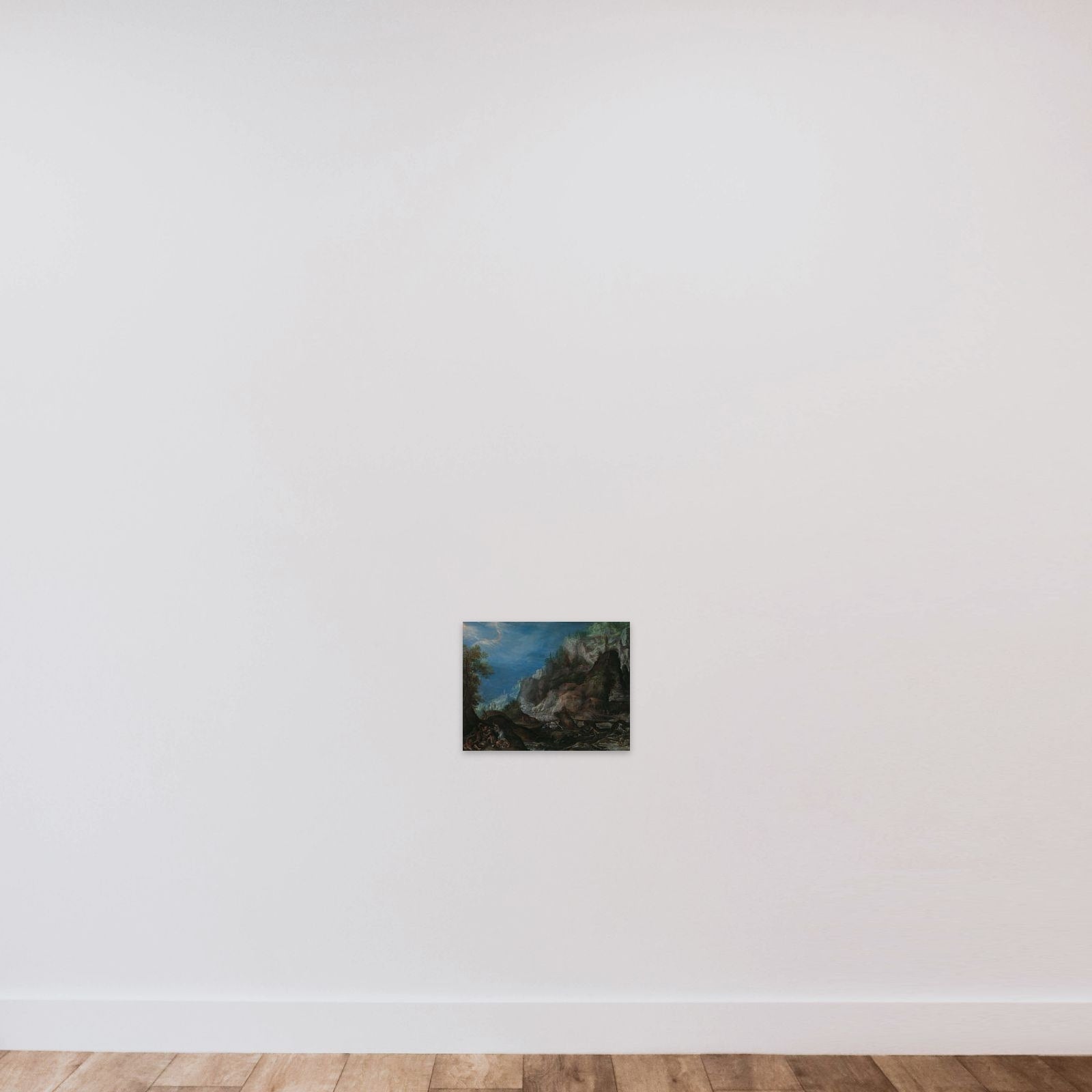Mountainous Landscape unframed — shown to scale