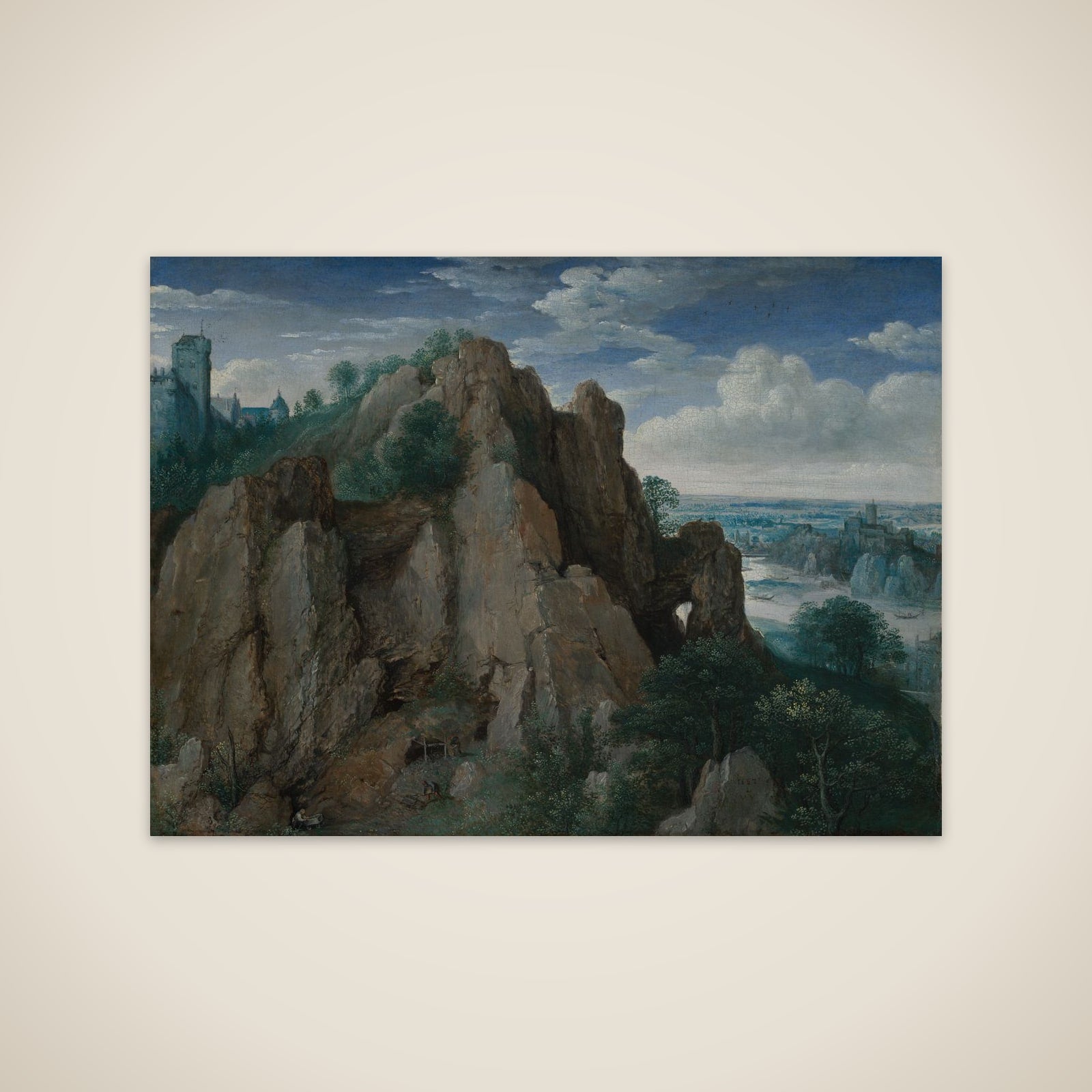 Mountainous landscape unframed print