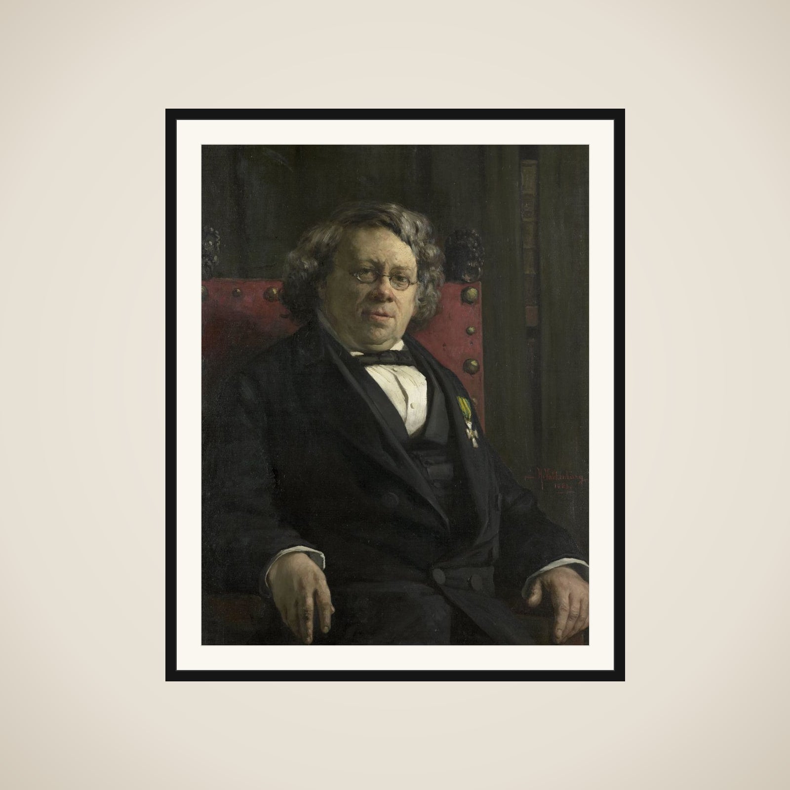 Pieter Harme Witkamp (1816-92). Geschiedschrijver en aardrijkskundige framed